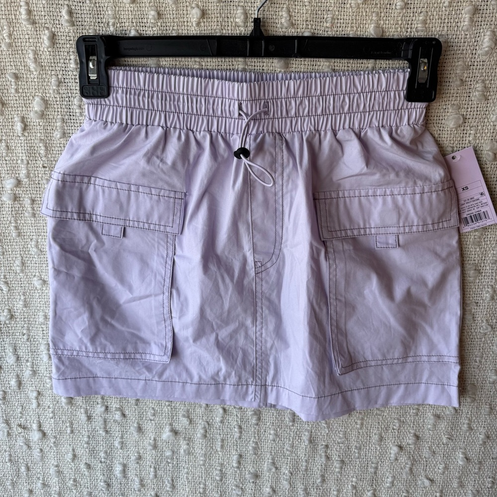 Wild Fable Mini Skirt XS lavender Purple‎ Cargo Utility Elastic Waist New